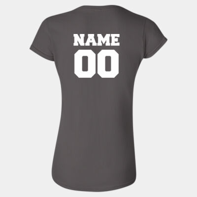 Bisons w/ Name & # - Women's Very Important Tee ® V Neck - Softstyle® Women’s T-Shirt Thumbnail