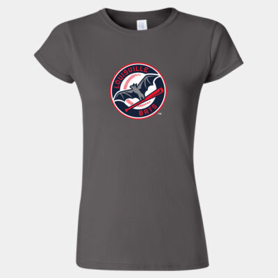 Louisville Bats w/ Name & # - Softstyle® Women’s T-Shirt Thumbnail