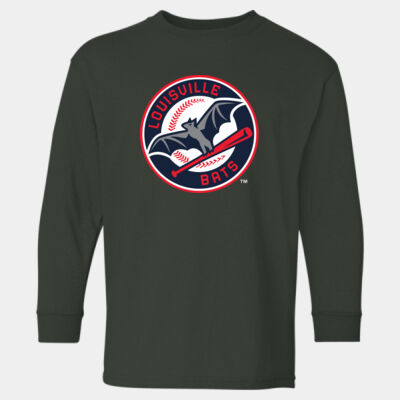 Louisville Bats w/ Name & # - Heavy Cotton™ Youth Long Sleeve T-Shirt Thumbnail