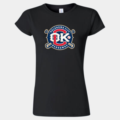 Oklahoma City Redhawks w/ Name & # - Softstyle® Women’s T-Shirt Thumbnail