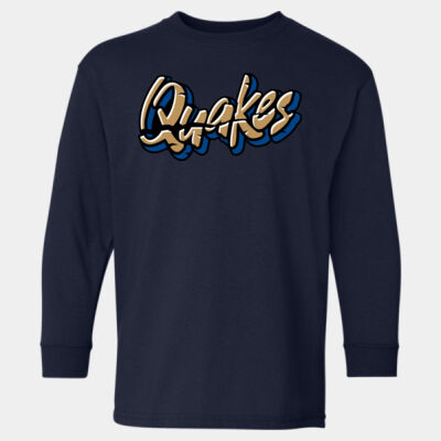Quakes w/ Name & # - Heavy Cotton™ Youth Long Sleeve T-Shirt Thumbnail