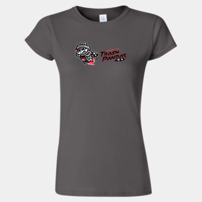 Trash Pandas w/ Name & # - Softstyle® Women’s T-Shirt Thumbnail